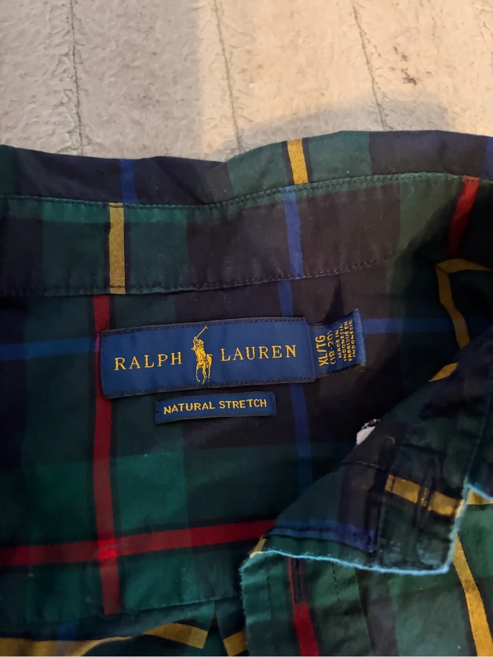 Ralph Lauren Dark Green & Navy Plaid Button-Down Shirt